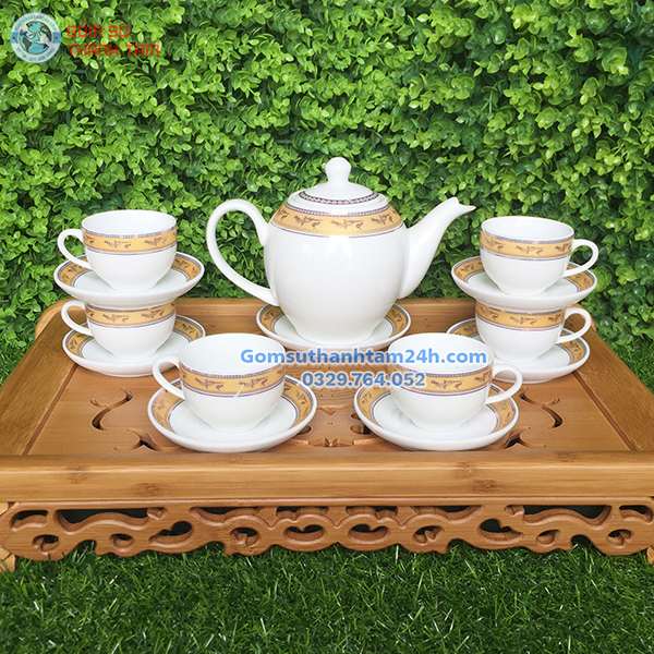 ẤM CHÉN TRẮNG IN LOGO LÀM QUÀ TẶNG KHÁCH HÀNG