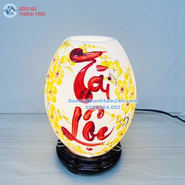 ĐÈN TINH DÂU BẰNG ĐIỆN VẼ CẢNH DÁNG TRỨNG