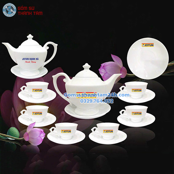 ẤM CHÉN TRẮNG IN LOGO GIÁ RẺ, MẪU MÃ ĐẸP, ĐA DẠNG