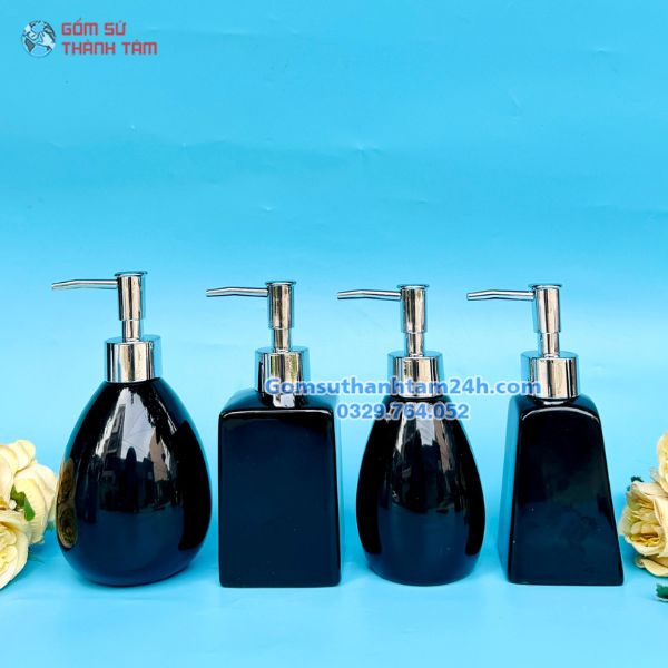 BÌNH XỊT PHÒNG TẮM GỐM SỨ MEN ĐEN
