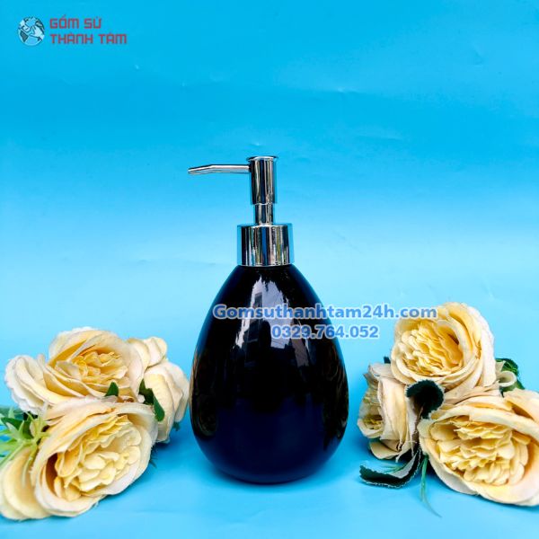 BÌNH XỊT PHÒNG TẮM GỐM SỨ MEN ĐEN