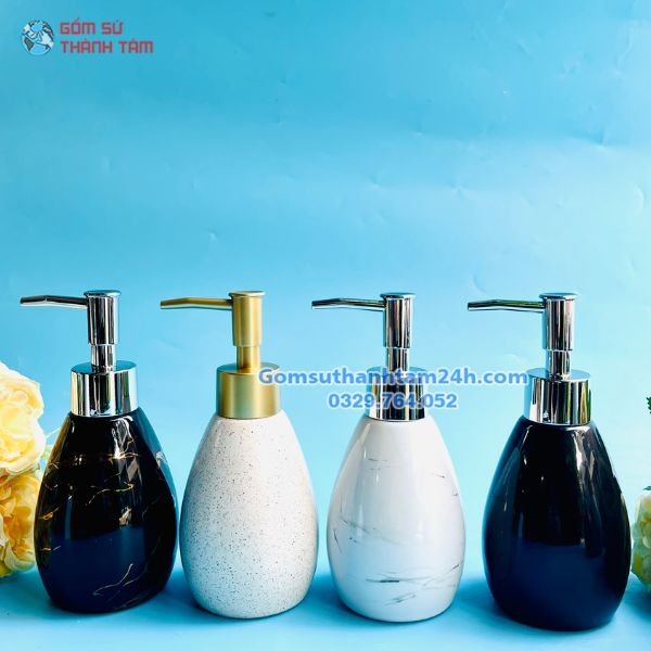 BÌNH XỊT PHÒNG TẮM GỐM SỨ DÁNG BOM THON