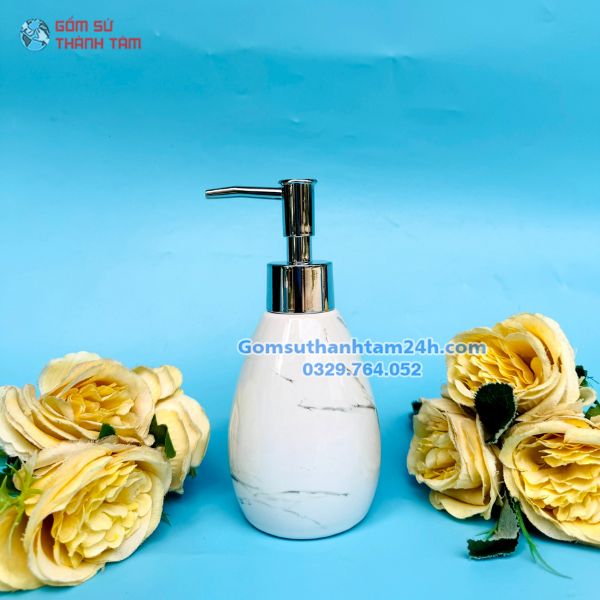 BÌNH XỊT PHÒNG TẮM GỐM SỨ DÁNG BOM THON