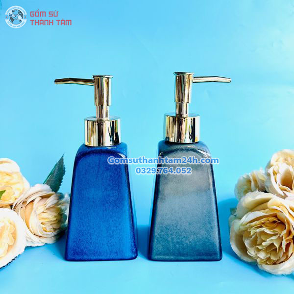 BÌNH GỐM ĐỰNG DẦU GỘI SỮA TẮM HÌNH THANG