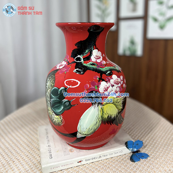 BÌNH HOA GỐM SƠN MÀI ĐA DẠNG KIỂU DÁNG LỰA CHỌN