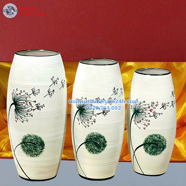 BÌNH HOA VẼ TAY CAO CẤP DÁNG BOM
