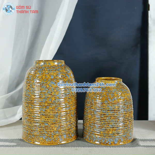 BÌNH HOA MEN HOẢ BIẾN KIM SA ĐỘC ĐÁO, BẮT MẮT