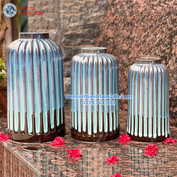 BÌNH HOA MEN XANH HOẢ BIẾN 3 SIZE LỰA CHỌN