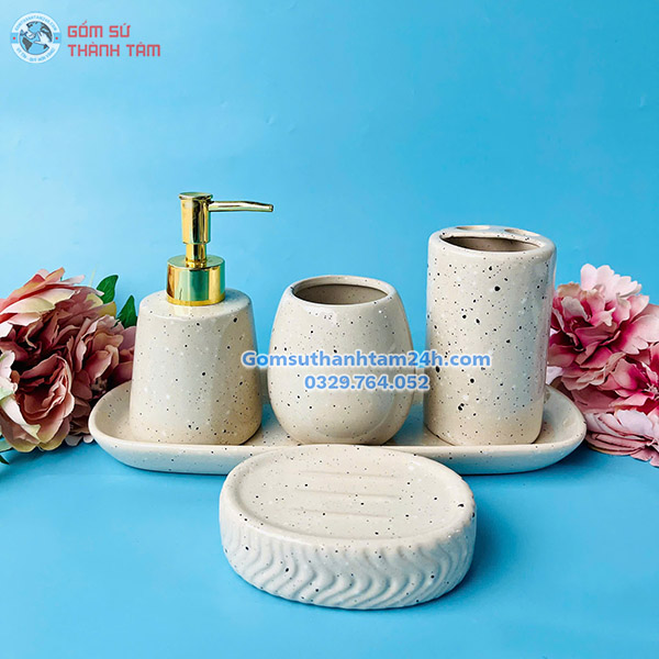 Bộ phụ kiện nhà tắm sứ cao cấp