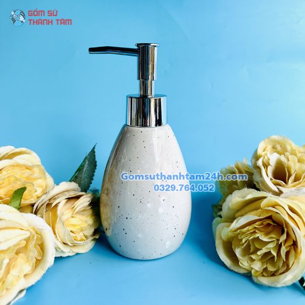 BÌNH XỊT PHÒNG TẮM GỐM SỨ DÁNG BOM THON