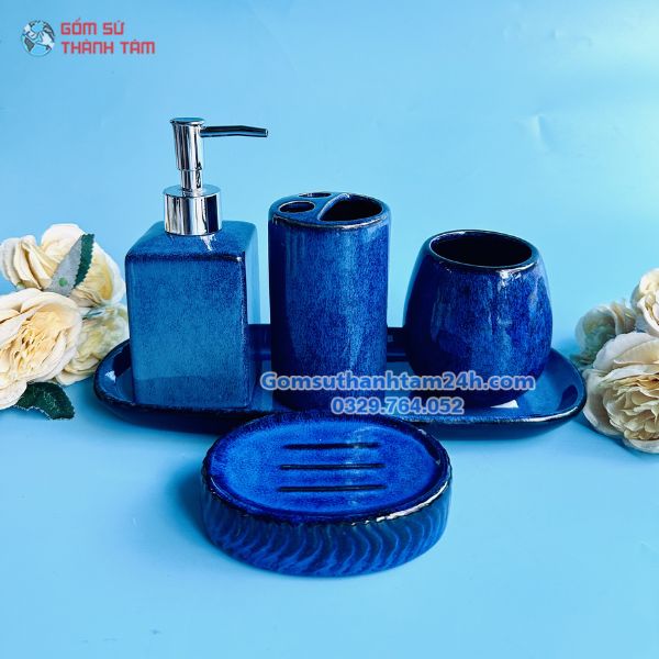 BÌNH GỐM ĐỰNG DẦU GỘI SỮA TẮM HÌNH VUÔNG