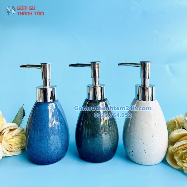 BÌNH XỊT PHÒNG TẮM GỐM SỨ DÁNG BOM THON