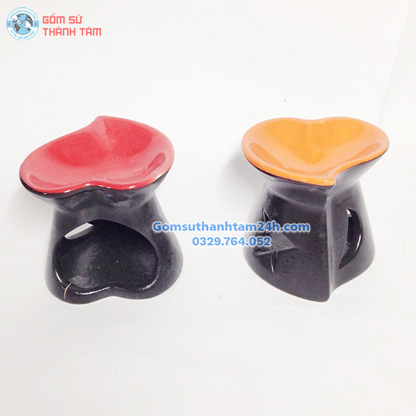 ĐÈN TINH DẦU BẰNG NẾN MIỆNG HÌNH TIM ĐÁNG YÊU