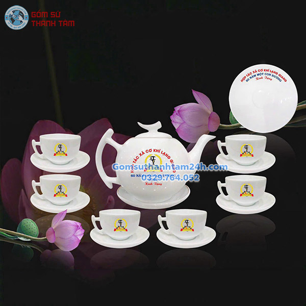 ẤM CHÉN TRẮNG IN LOGO GIÁ RẺ, MẪU MÃ ĐẸP, ĐA DẠNG