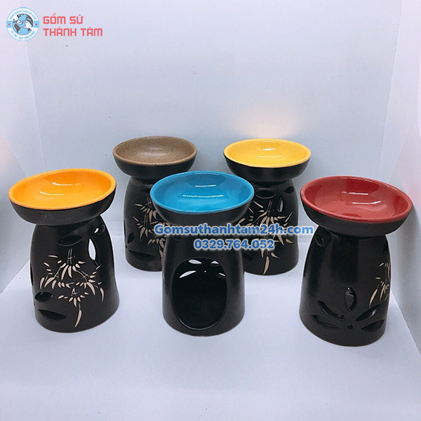 ĐÈN ĐỐT TINH DẦU BẰNG NẾN DÁNG CAO MIỆNG TRÒN