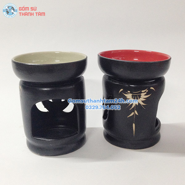 ĐÈN TINH DẦU BẰNG NẾN DÁNG TRỤ MIỆNG THÁO RỜI