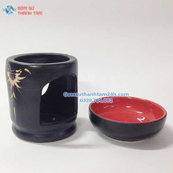 ĐÈN TINH DẦU BẰNG NẾN DÁNG TRỤ MIỆNG THÁO RỜI