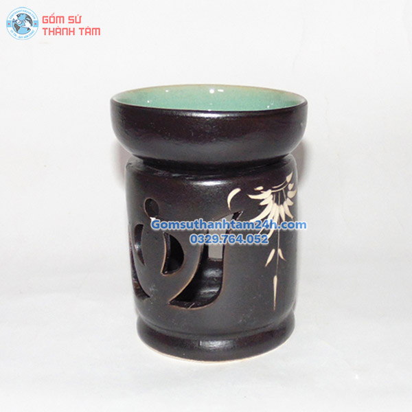 ĐÈN TINH DẦU BẰNG NẾN DÁNG TRỤ MIỆNG THÁO RỜI