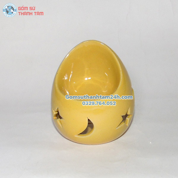 ĐÈN ĐỐT TINH DẦU BẰNG NẾN NHIỀU MÀU SẮC DÁNG TRỨNG