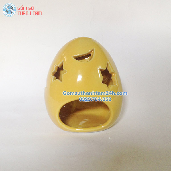 ĐÈN ĐỐT TINH DẦU BẰNG NẾN NHIỀU MÀU SẮC DÁNG TRỨNG