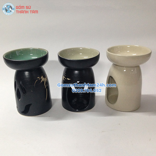 ĐÈN ĐỐT TINH DẦU BẰNG NẾN DÁNG CAO MIỆNG TRÒN