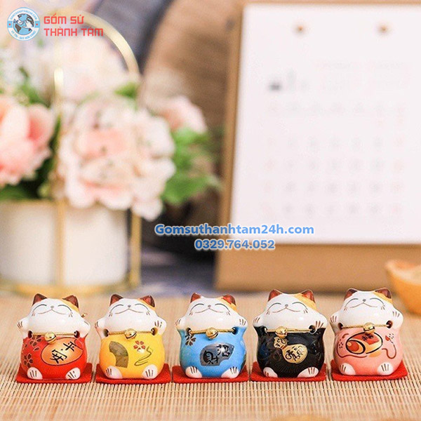 MÈO THẦN TÀI MINI ĐỂ BÀN LÀM VIỆC PHONG THỦY MAY MẮN