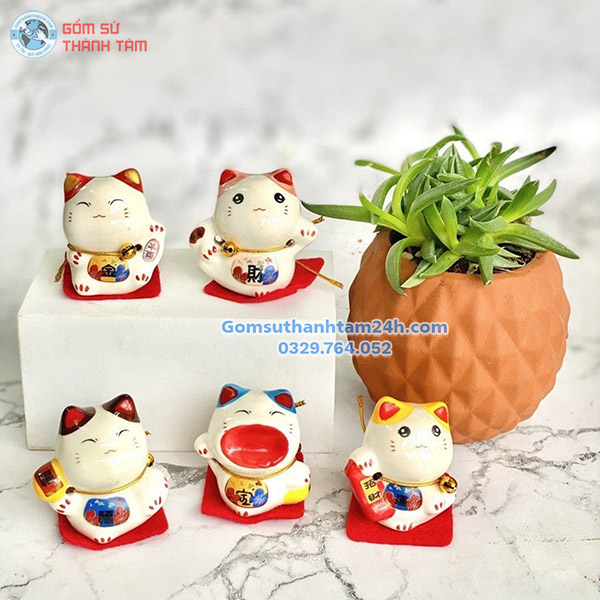 MÈO THẦN TÀI MINI TRANG TRÍ CỬA HÀNG PHONG THỦY