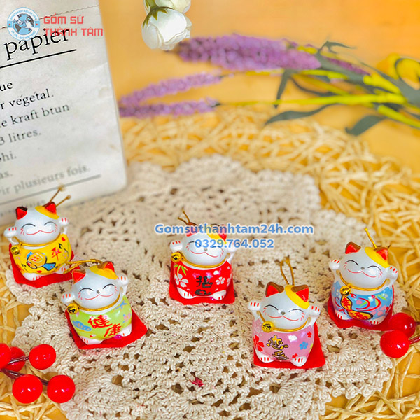 MÈO THẦN TÀI MINI TRANG TRÍ PHONG THỦY TÀI LỘC MAY MẮN