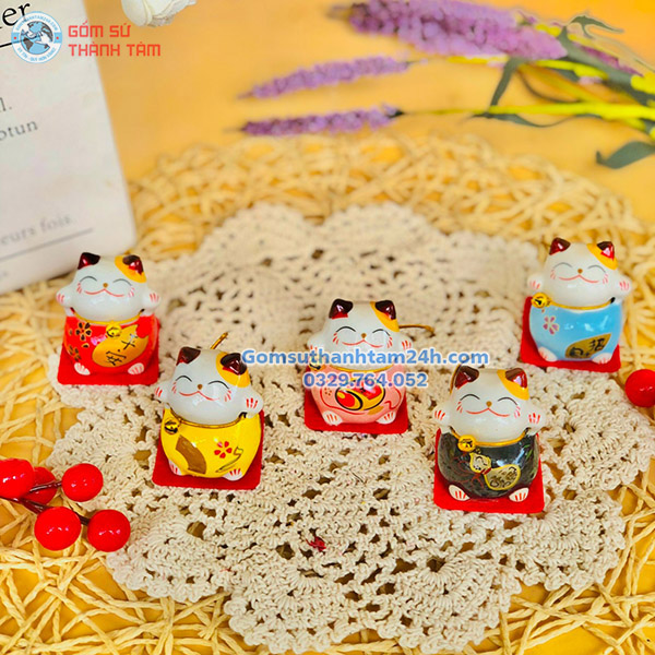 MÈO THẦN TÀI MINI ĐỂ BÀN LÀM VIỆC PHONG THỦY MAY MẮN