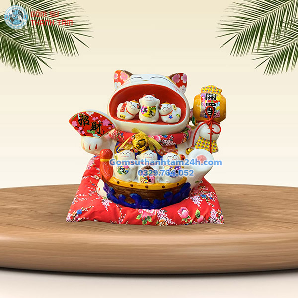 MÈO THẦN TÀI TIẾT KIỆM 20 CM ĐA DẠNG CÁC MẪU MÃ