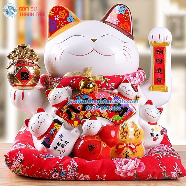 MÈO THẦN TÀI VẪY TAY CAO 25CM DÙNG PIN VÀ ĐIỆN, NHIỀU MẪU MÃ