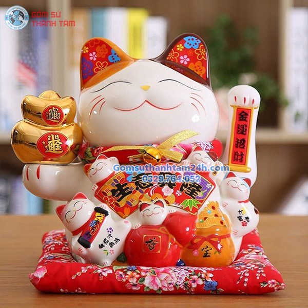 MÈO THẦN TÀI VẪY TAY CAO 25CM DÙNG PIN VÀ ĐIỆN, NHIỀU MẪU MÃ