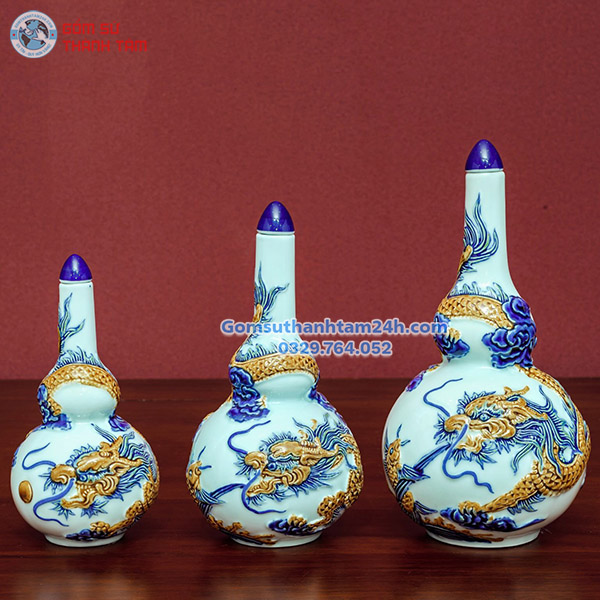 NẬM RƯỢU THỜ&nbsp;MEN XANH ĐẮP NỔI SẮC NÉT, BỀN MÀU