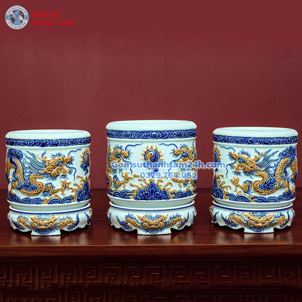 BÁT HƯƠNG MEN XANH ĐẮP NỔI SANG TRỌNG, TRUYỀN THỐNG