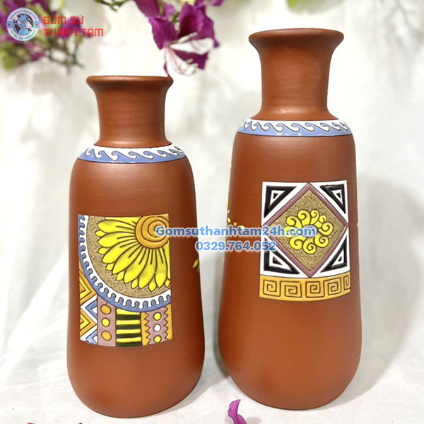 BÌNH HOA GỐM NÂU ĐỎ DÁNG CA ĐA DẠNG LỰA CHỌN