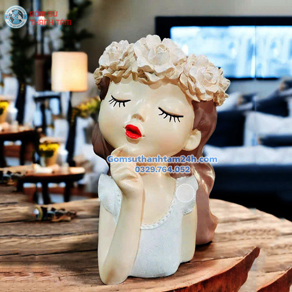 BÌNH HOA SÁNG TẠO KIỂU DÁNG CÔ GÁI ĐÁNG YÊU