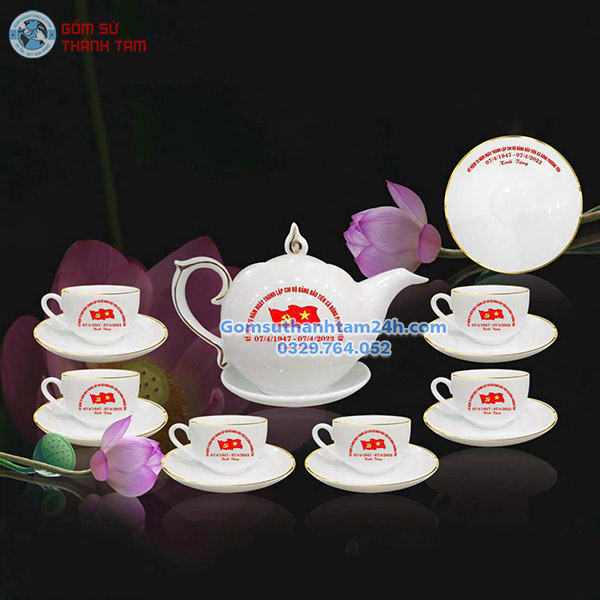 ẤM CHÉN TRẮNG IN LOGO GIÁ RẺ, MẪU MÃ ĐẸP, ĐA DẠNG