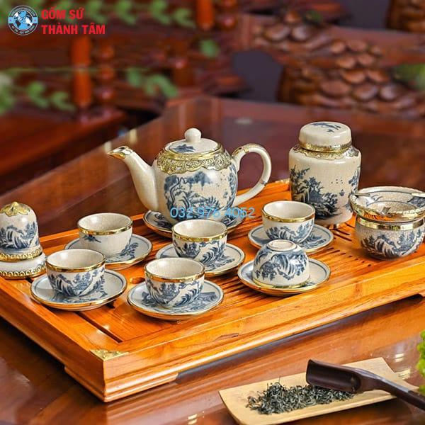 Ấm Chén Men Rạn Cổ | Minh Long