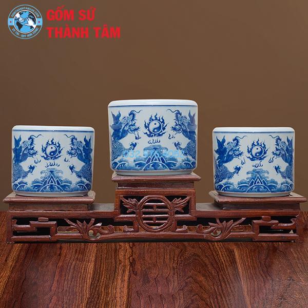 Bát Hương Men Xanh Ngọc Rồng