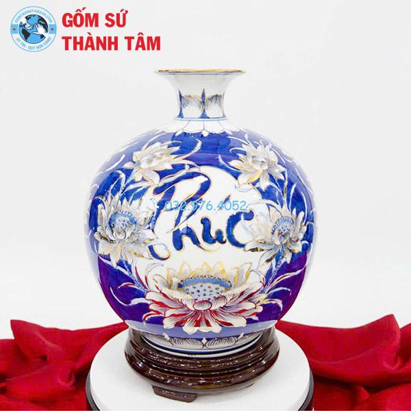 Bình hút lộc vẽ vàng chữ các mẫu