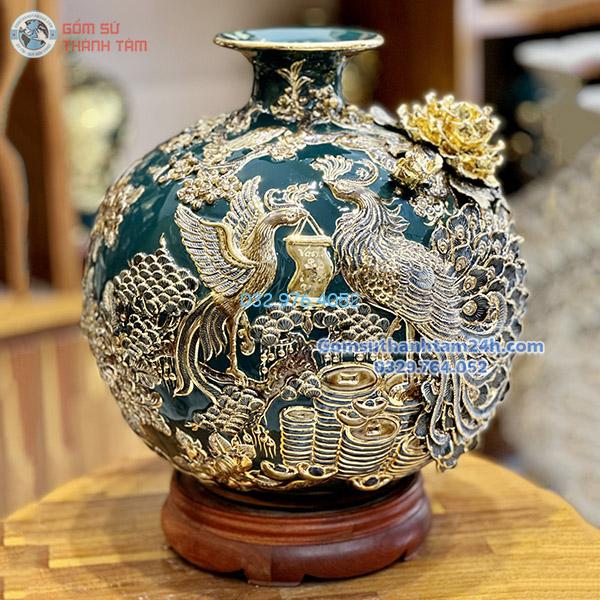 bình hút tài lộc Bát Tràng