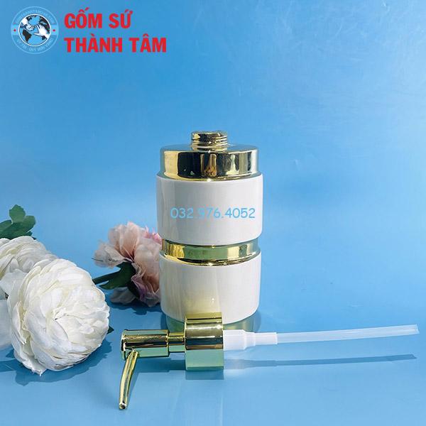 Bình xịt phòng tắm men dáng trụ vân vàng