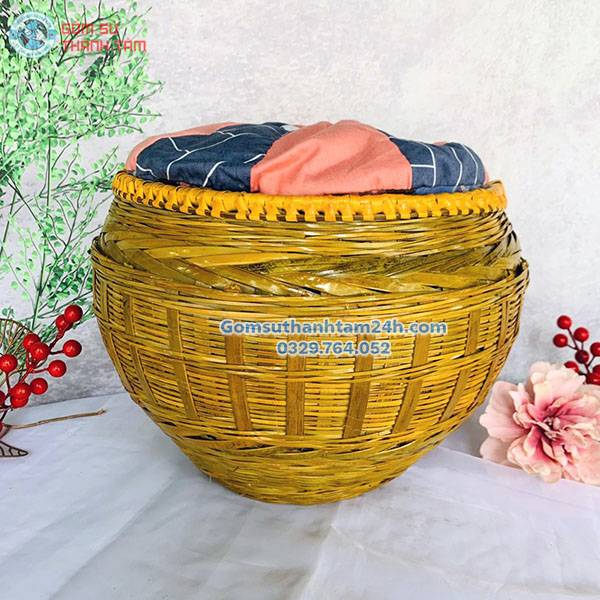 BAO Ủ ẤM MÂY TRE ĐAN TAY TỈ MỈ, ĐẸP MẮT