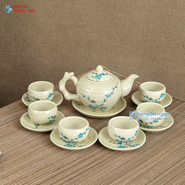 BỘ ẤM CHÉN ĐỘC ĐÁO HOẠ TIẾT VẼ TAY TỈ MỈ