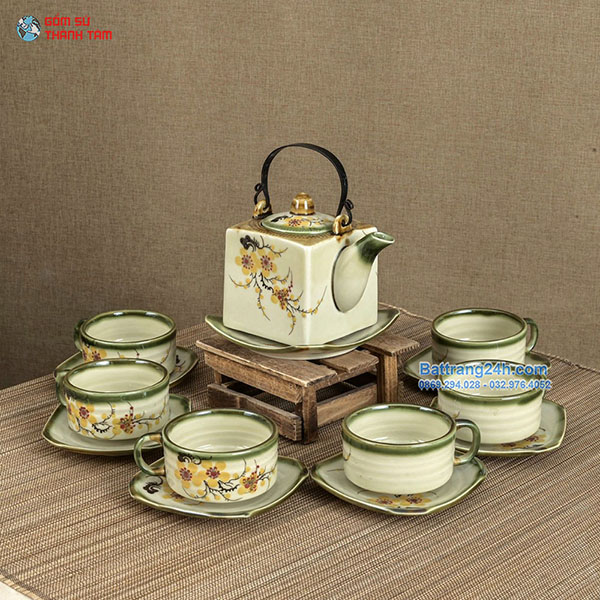 ẤM CHÉN MEN TRO ĐỘC ĐÁO HOẠ TIẾT BẮT MẮT