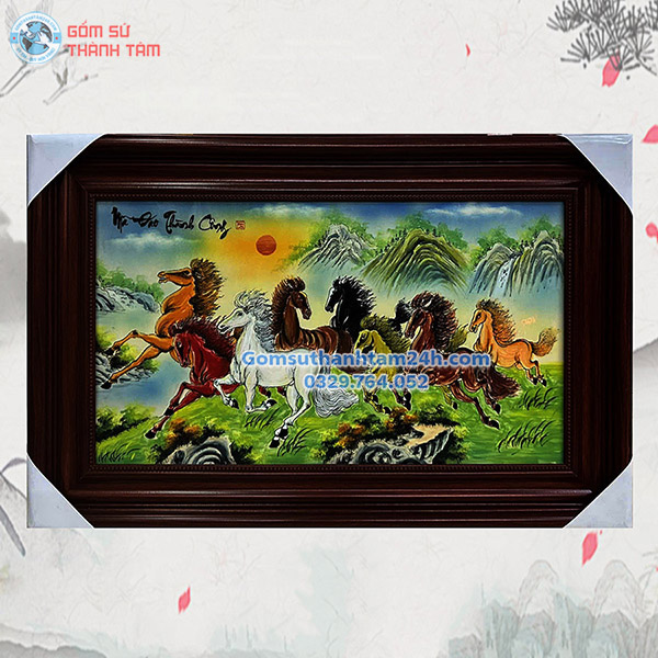 TRANH SỨ BÁT TRÀNG MÃ ĐÁO THÀNH CÔNG BỀN ĐẸP