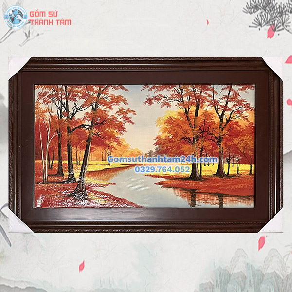 TRANH SỨ BÁT TRÀNG ĐA DẠNG CHỦ ĐỀ KHUNG NGANG TO