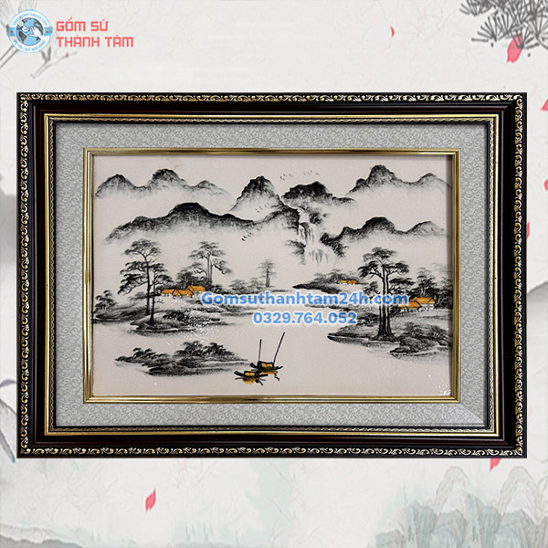 TRANH SỨ BÁT TRÀNG ĐA DẠNG CHỦ ĐỀ KHUNG CỠ NHỎ