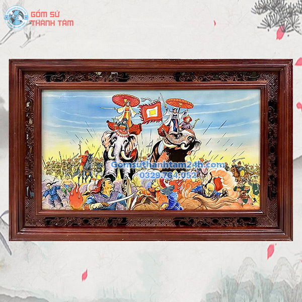 TRANH SỨ BÁT TRÀNG KHUNG CAO CẤP CHỦ ĐỀ KHÁC NHAU
