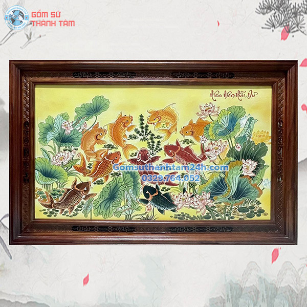 TRANH SỨ BÁT TRÀNG ĐA DẠNG CHỦ ĐỀ KHUNG NGANG TO